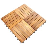 See more information about the Easy Fit 3.5 SQM Garden Decking Tiles by WPC