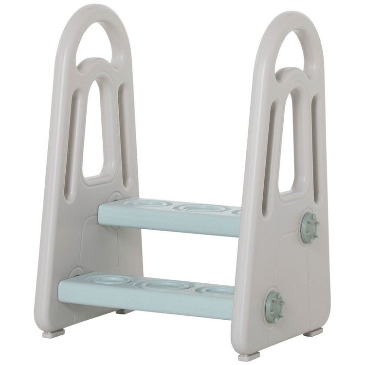 Grey and blue childrens step ladder for potty training