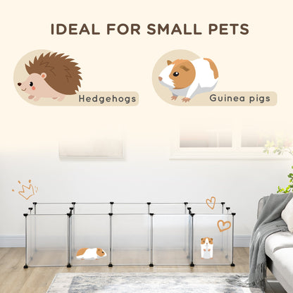 18 Panel Small Animal Playpen White by Pawhut