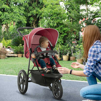 Foldable Three-Wheeler Baby Stroller w/ Canopy