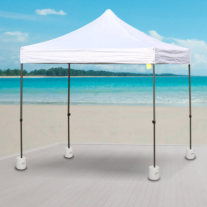 4-Piece Canopy Tent Weight Rapid Clip Gazebo Feet Fill with Water or Sand White