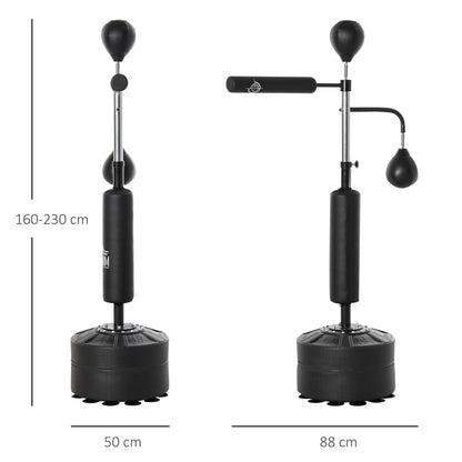 3-in-1 Freestanding Boxing Punching Bag Stand with 2 Speed Balls