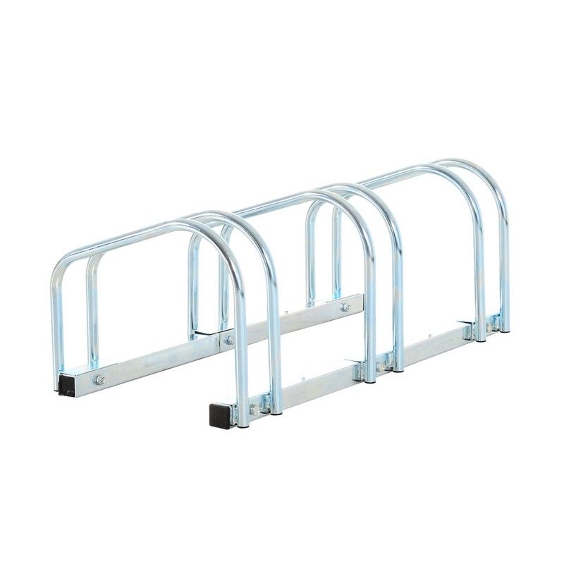 Homcom Homcom Bike Stand Parking Rack Floor or Wall Mount Bicycle Cycle Storage Locking Stand 76L x 33W x 27H (3 Racks