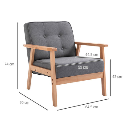 Minimalistic Wooden Frame Accent Chair