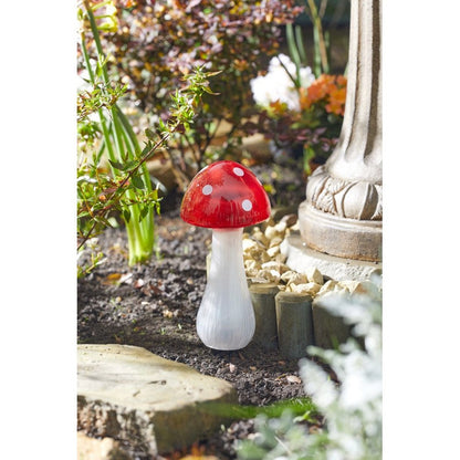 Mushroom Solar Garden Light Ornament Decoration 10 Multicolour LED - 29.5cm by Smart Solar