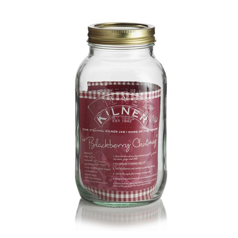 Kilner Glass Jar Twist Lid 1 Litre - Clear by Kilner