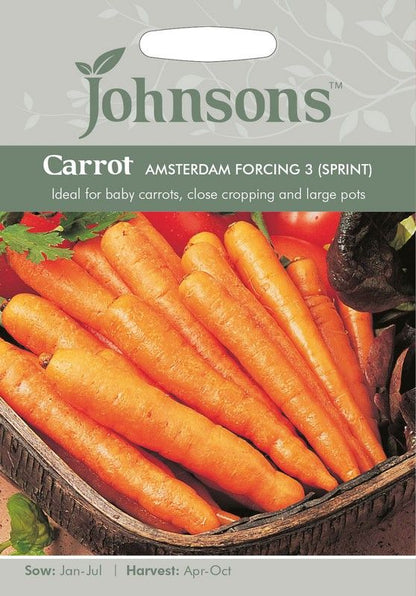 Johnsons Carrot Amsterdam Forcing 3 Sprint Seeds