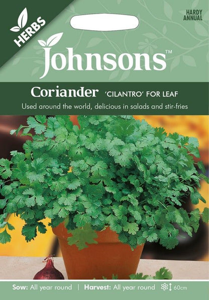 Johnsons Coriander Cilantro For Leaf Seeds