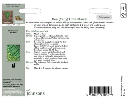 Johnsons Pea Early Little Marvel Seeds