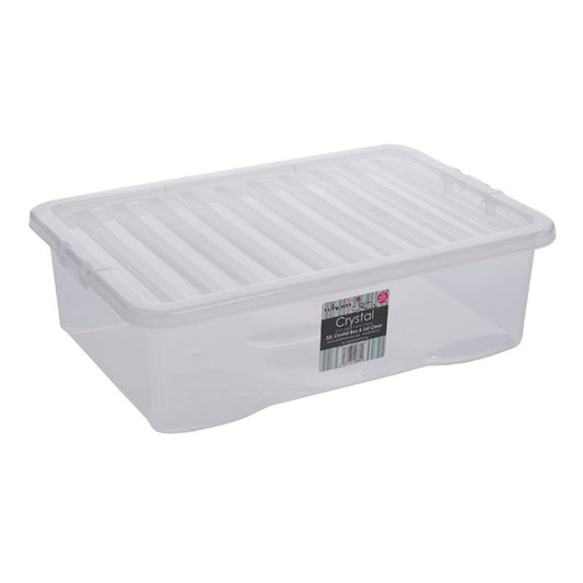 Wham Plastic Storage Box 32 Litres - Clear Crystal by Wham