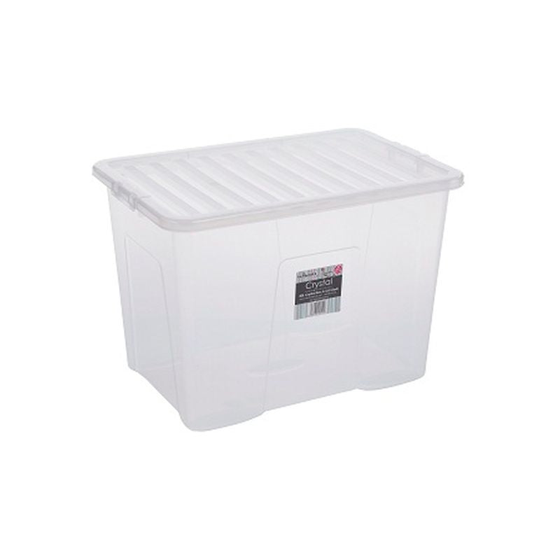 Wham Plastic Storage Box 80 Litres Large - Clear Crystal by Wham