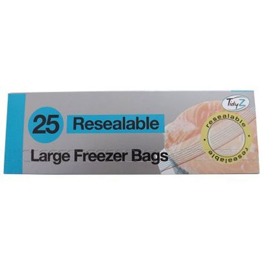 Tidyz 25 Pack Resealable Freezer Bags