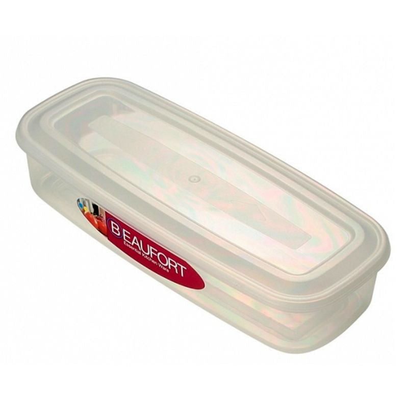 Beaufort Plastic Food Container Oblong 1 Litre - Clear by Beaufort