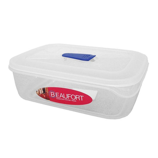 Beaufort Plastic Food Container Rectangle 3 Litres - Clear by Beaufort