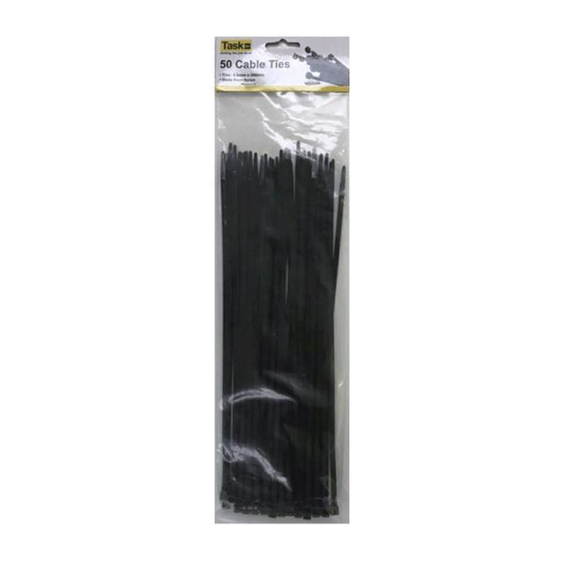 Growing Patch 50 Pack 12 Inch Black Cable Ties (4.8mm)