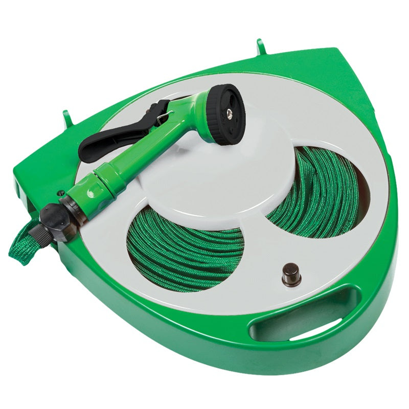 Growing Patch Roll Flat Hose On Reel With Spray Gun 50 Foot (15m)