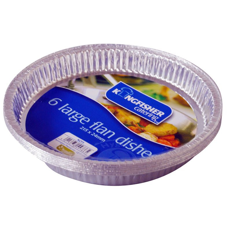 Kingfisher Kingfisher Large Foil Flan Dishes (Pack 6)