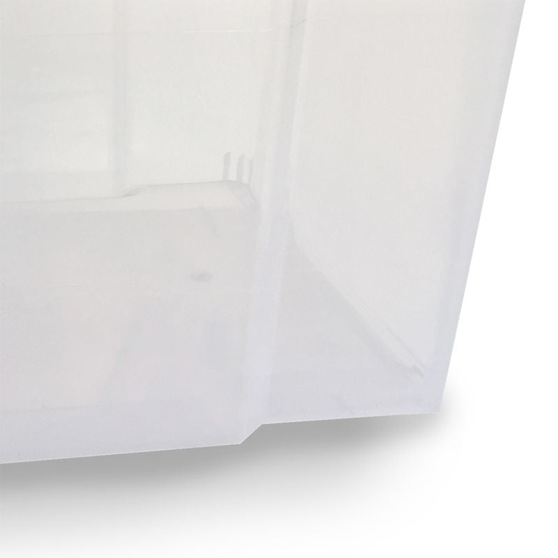 TML Plastic Storage Box 50 Litres Large - Clear & Black by TML