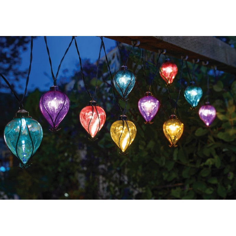 Balloon Solar Garden String Lights 10 Multicolour LED - 4.7m by Smart Solar