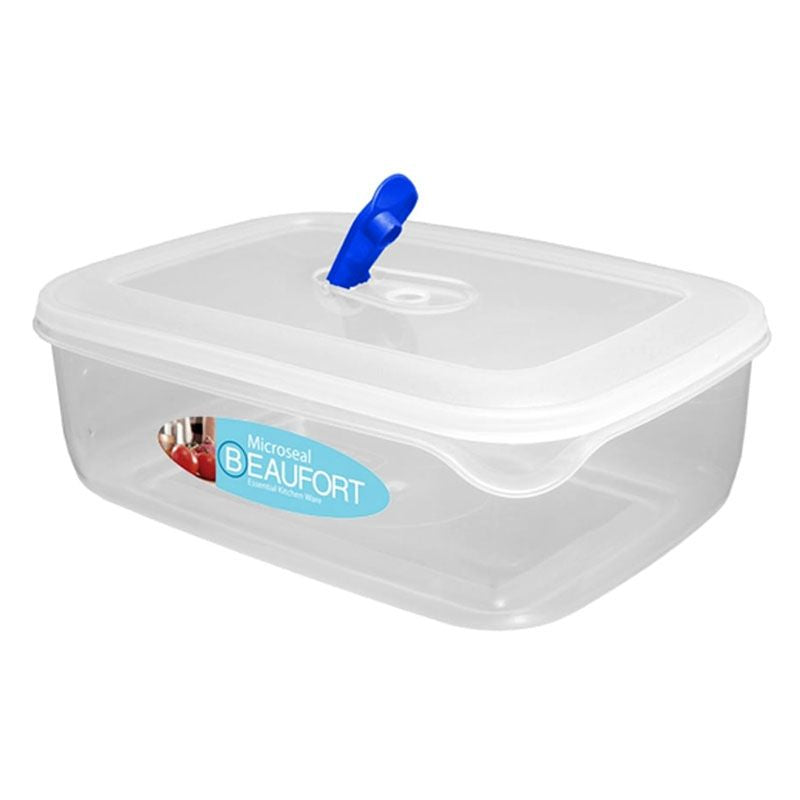 Beaufort Plastic Food Container Rectangle 1.3 Litres - Clear by Beaufort