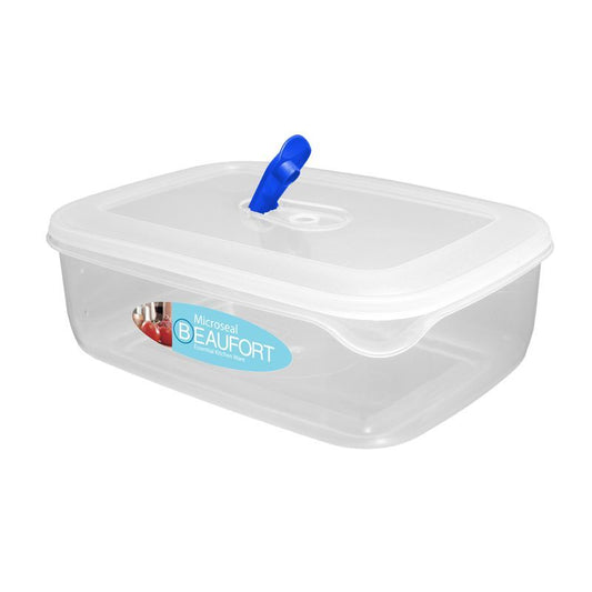 Beaufort Plastic Food Container Rectangle 3.5 Litres - Clear Microseal by Beaufort