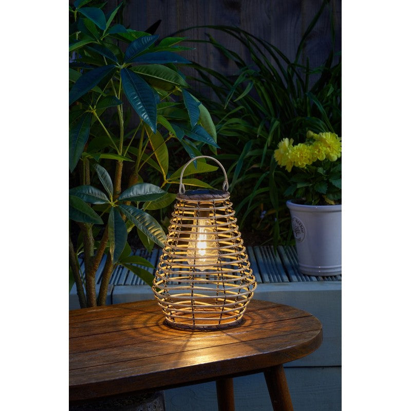 Smart Solar Rattan Solar Garden Lantern 2 Warm White LED - 27cm by Smart Solar