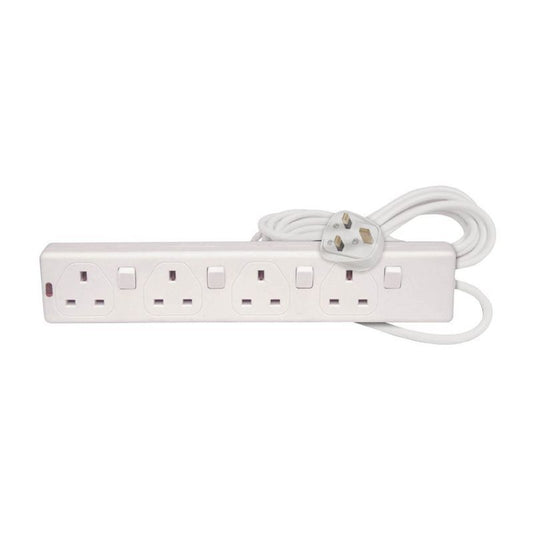 Status 4 Way 2 Metre Individually Switched Extension Socket