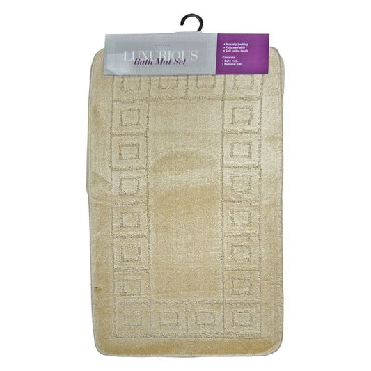 Bathroom Shop 2 Piece Luxurious Bath Mat Set Green