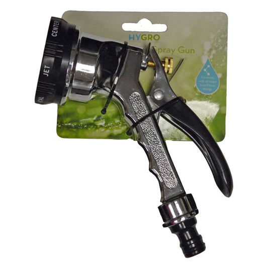 Hygrow Chrome Multi Dial Garden Spray Gun