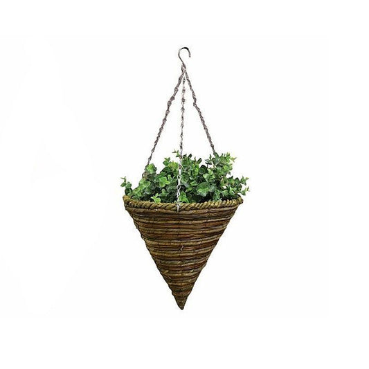 Growing Patch Aztec Hanging Planter Garden Planter 12 Inch - Dark String Design