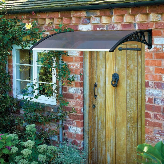 Greenhurst Tinted Door Garden Canopy Black 1m