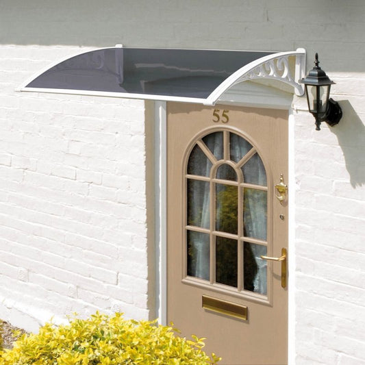 Greenhurst Tinted Door Garden Canopy White 1m