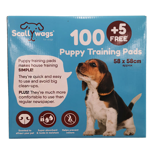 Scallywags Puppy Training Pad 100 Pack + 5 Free