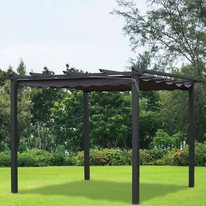 Croft Premium Garden Gazebo 3x3m Aluminium by Croft with a Charcoal Canopy