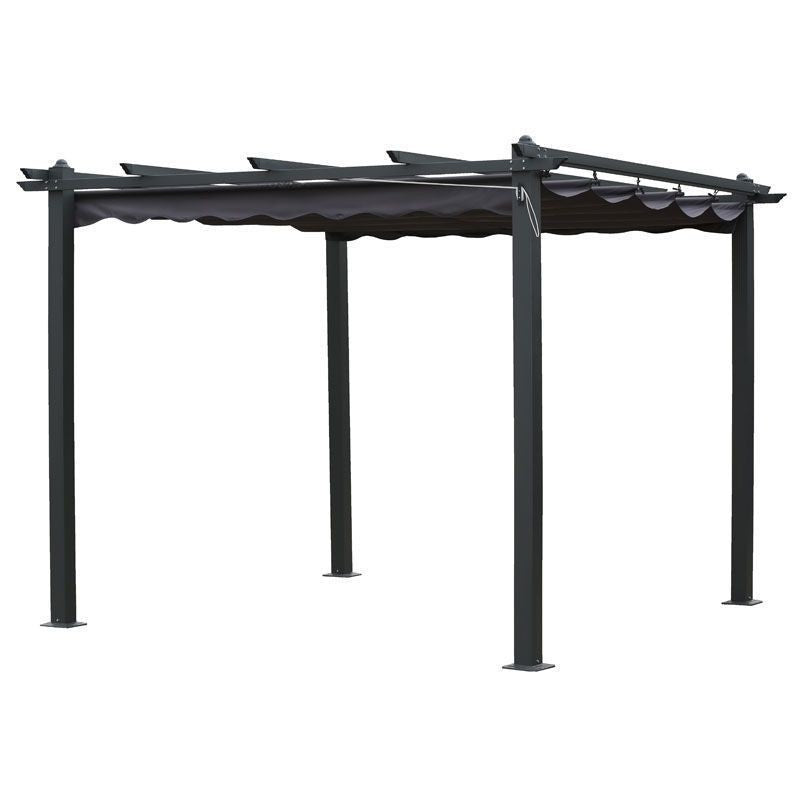 Croft Premium Garden Gazebo 3x3m Aluminium by Croft with a Charcoal Canopy