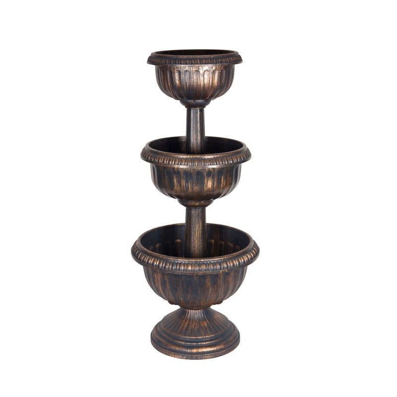 Croft Triple Urn 3 Tier Bronze Effect Planter