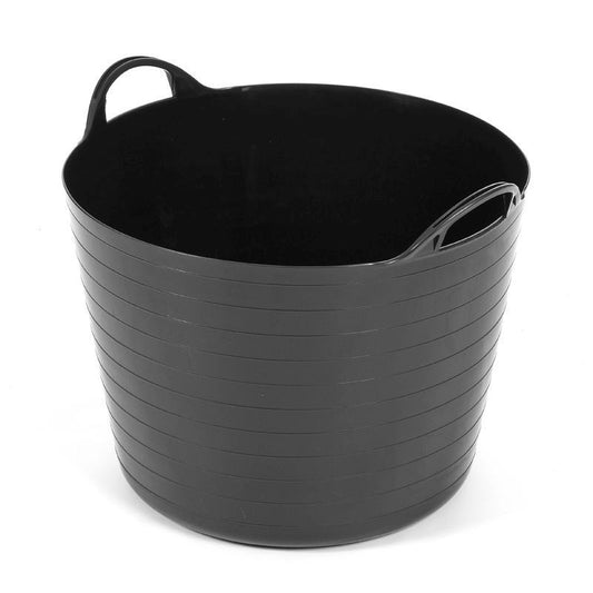 Strata Plastic Bucket 40 Litres - Black Flexi Tub by Strata