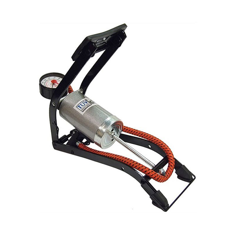 Streetwize Streetwize Deluxe Quality Single Cylinder Foot Pump