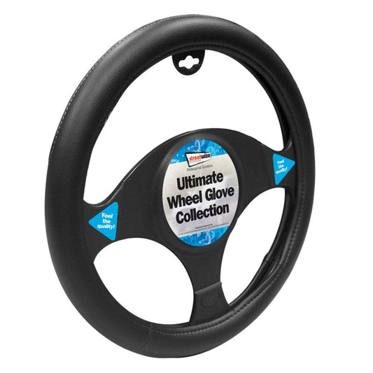 Streetwize Black Luxury Steering Wheel Cover