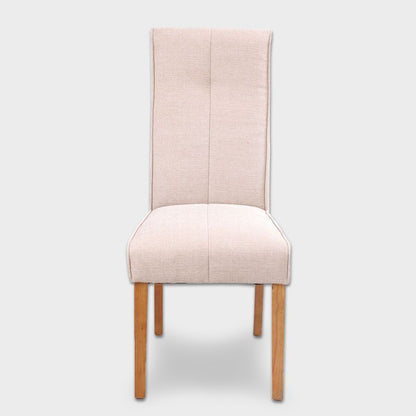 Norfolk Furniture Milan Dining Chair Wood & Fabric Cream