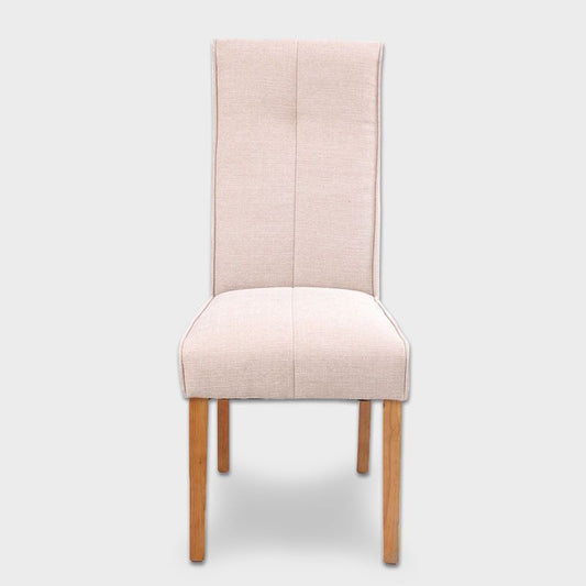 Norfolk Furniture Milan Dining Chair Wood & Fabric Cream