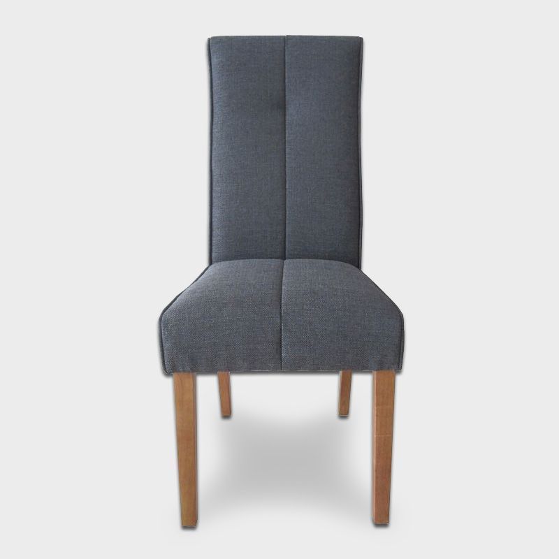 Norfolk Furniture Milan Dining Chair Wood & Fabric Blue Grey