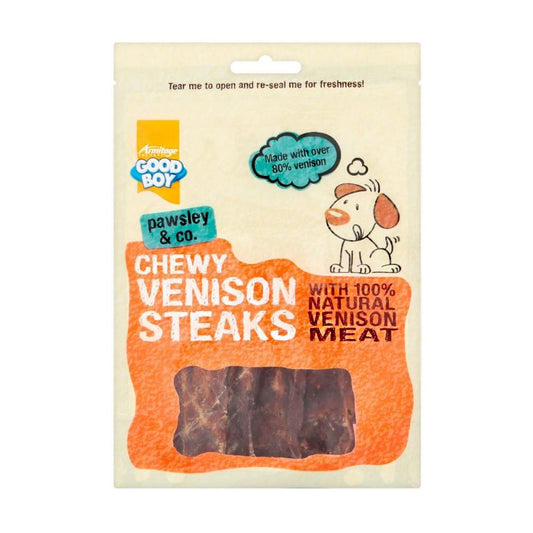 Good Boy Good Boy Chewy Venison Steaks 80g