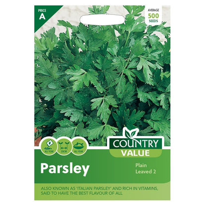 Country Value Parsley Plain Leaved 2 Seeds