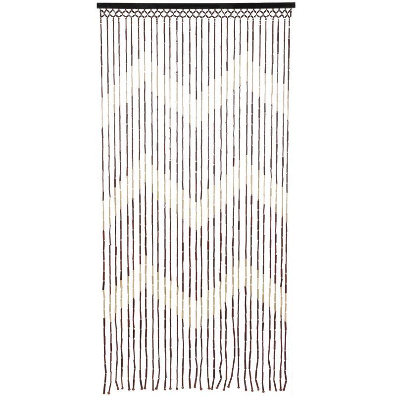 ValuePlus Bamboo Beaded Door Curtain Chevron Pattern 90cm x 180cm