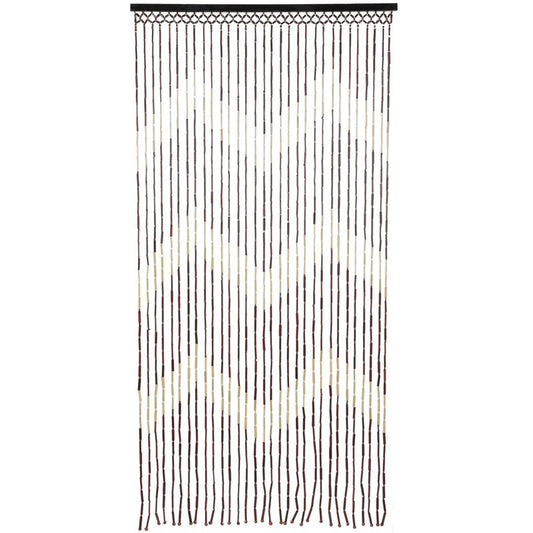 ValuePlus Bamboo Beaded Door Curtain Chevron Pattern 90cm x 180cm