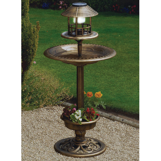 Nature Watch Solar Garden Light Bird Bath Decoration White LED - 103cm by Nature Watch