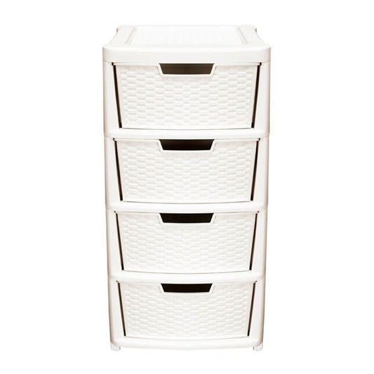 Premier Plastic Storage Unit 4 Drawers 135 Litres Extra Large - Cream by Premier