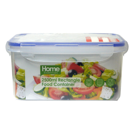 Kitchen Collection Plastic Food Container Rectangle 2.5 Litres - Clear Essentials by Kitchen Collection