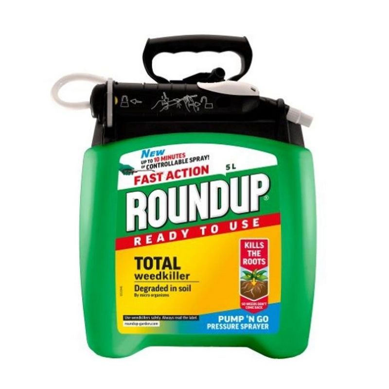 Roundup Fast Action Total Weedkiller Ready To Use Pump N Go 5L